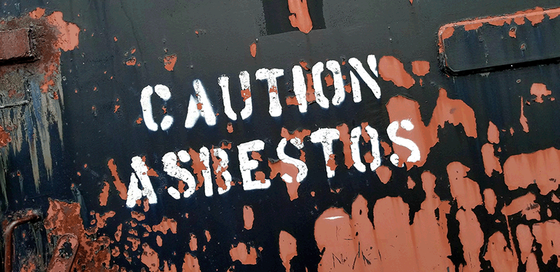 asbestos caution sign